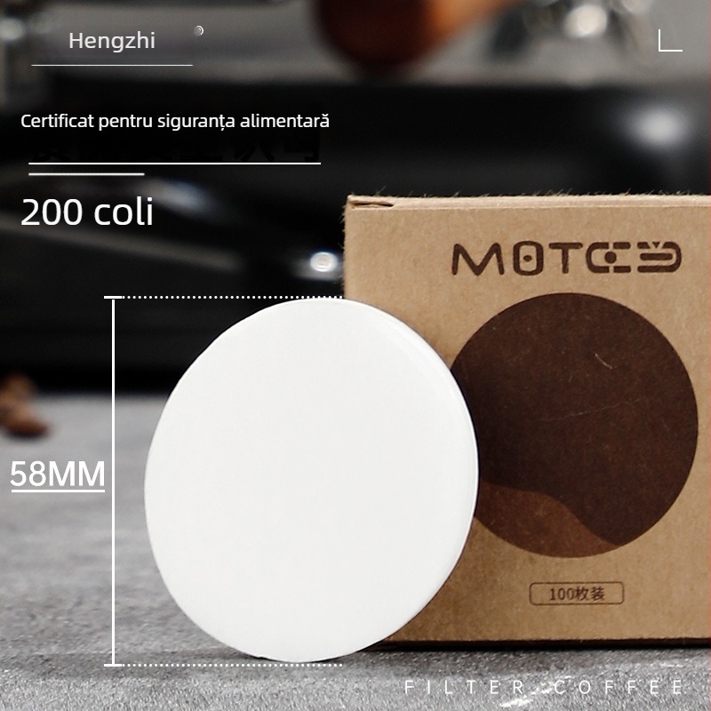 Filtre rotunde de cafea, 100 bucăți, pentru filtrație pour-over, cafetieră vietnameză, cold drip, Aeropress și moka pot