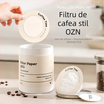 Filtru de cafea din hârtie în formă UFO pentru cafea preparată manual, AB pachet