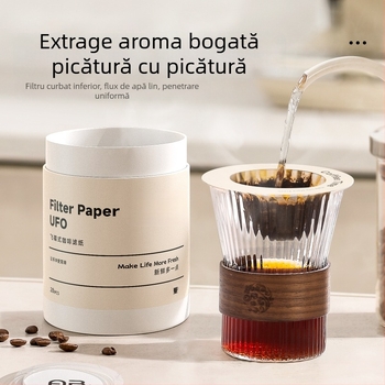 Filtru de cafea din hârtie în formă UFO pentru cafea preparată manual, AB pachet