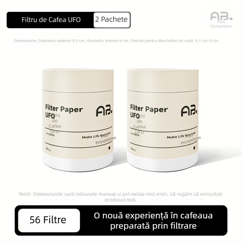 Filtru de cafea din hârtie în formă UFO pentru cafea preparată manual, AB pachet