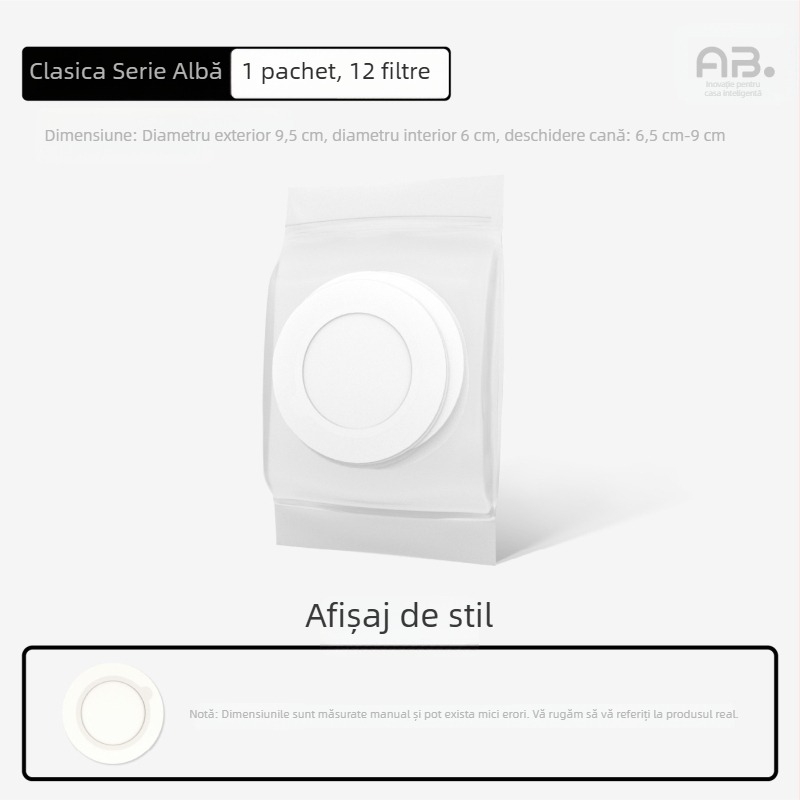 Filtru de cafea din hârtie în formă UFO pentru cafea preparată manual, AB pachet