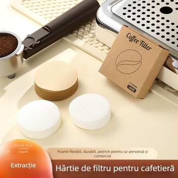 Hârtie de filtru pentru moka pot, rotundă, 51/58, filtrare secundară