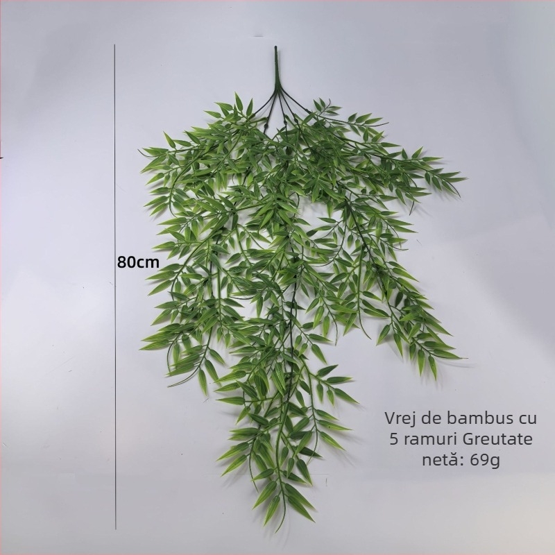 Viță artificială cu frunze de bambus – decor pentru fundal de nuntă și plafon