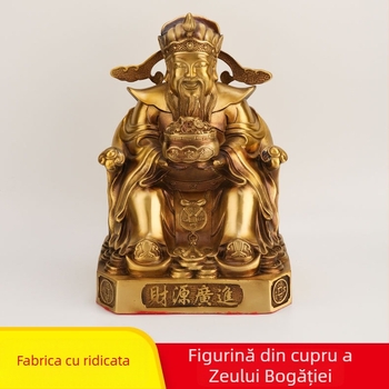 Statuie din cupru a Zeului Bogăției pentru casă și birou