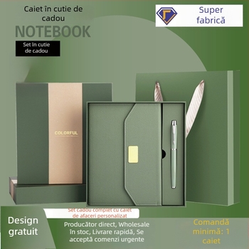 Set caiete în cutie cadou pentru cadouri corporative, notebook de afaceri personalizabil