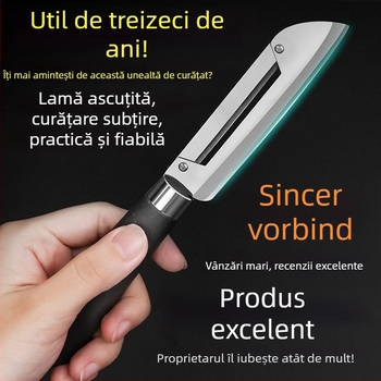 Curățător multifuncțional și cuțit pentru fructe, din oțel inoxidabil - curățarea merelor și cartofilor