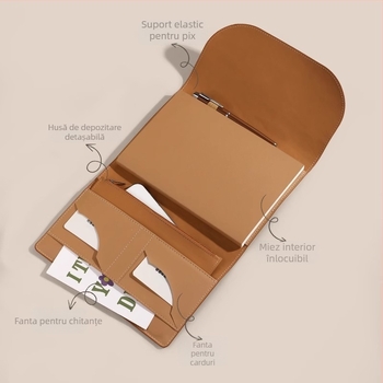 Set cadou de caiet cu logo personalizat, copertă ecologică moale, curea, caiet pentru întâlniri, cadou modern de lux