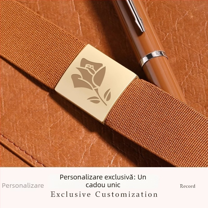 Set cadou de caiet cu logo personalizat, copertă ecologică moale, curea, caiet pentru întâlniri, cadou modern de lux