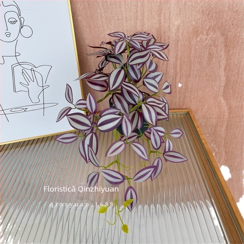 Plantă artificială atârnată pentru perete, varietatea bamboo plum, 50 cm înălțime, flori de mătase, potrivită pentru nunți, recuzită fotografică și decor interior