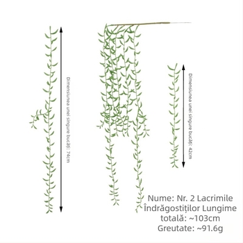 Plantă suculentă artificială pentru perete – Lover's Tears, viță de ratan