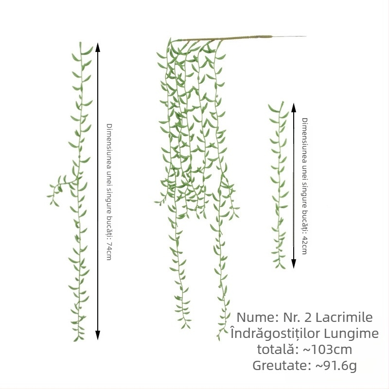 Plantă suculentă artificială pentru perete – Lover's Tears, viță de ratan