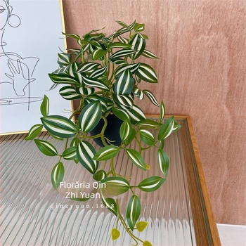 Liană artificială imprimată 3D pentru decorul peretelui, cu frunze verzi, înălțime 50 cm