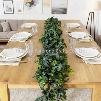 Plantă decorativă din răchită, cu frunze de măslin și eucalipt, pentru decor de birou