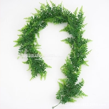 Viță artificială din răchită verde, cu frunze – decor de nuntă pentru tavan, culoar și pereți