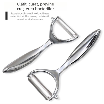 Curățitor în formă de Y pentru mere și fructe, din oțel inoxidabil; curățitor de cartofi din aliaj de zinc, pentru bucătărie