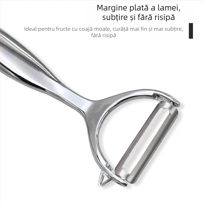 Curățitor în formă de Y pentru mere și fructe, din oțel inoxidabil; curățitor de cartofi din aliaj de zinc, pentru bucătărie