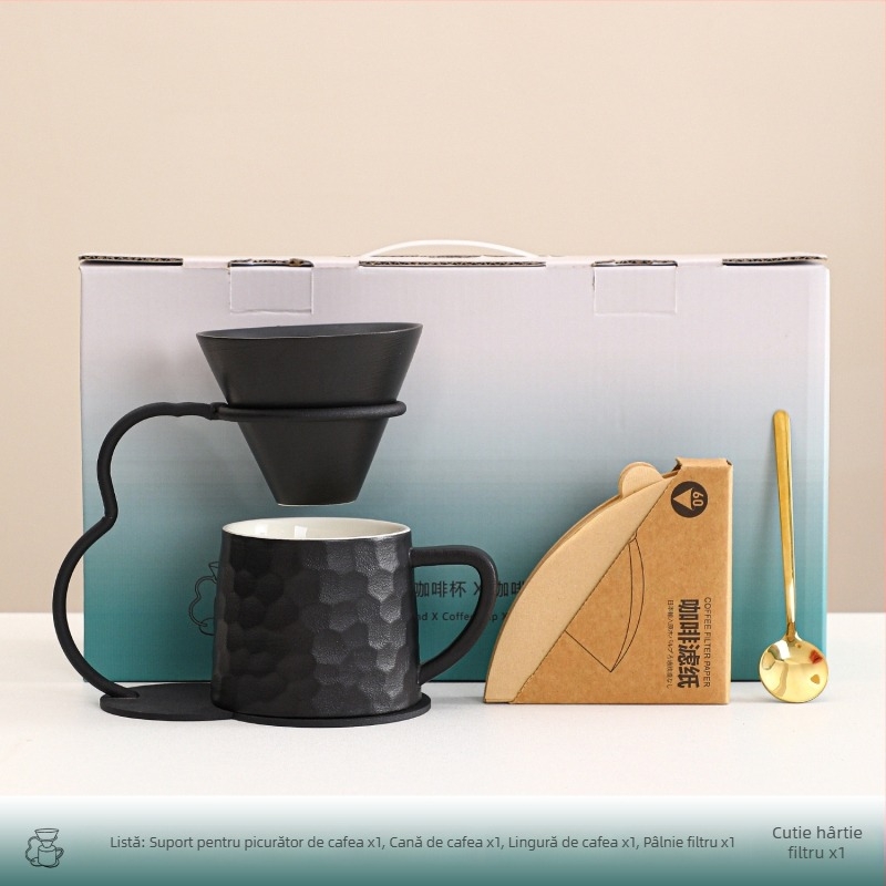 Set de cești pentru cafea cu infuzie manuală, pentru casă și pentru călătorii în aer liber; cadou de ziua de naștere și pentru mutare în casa nouă; suvenir de afaceri