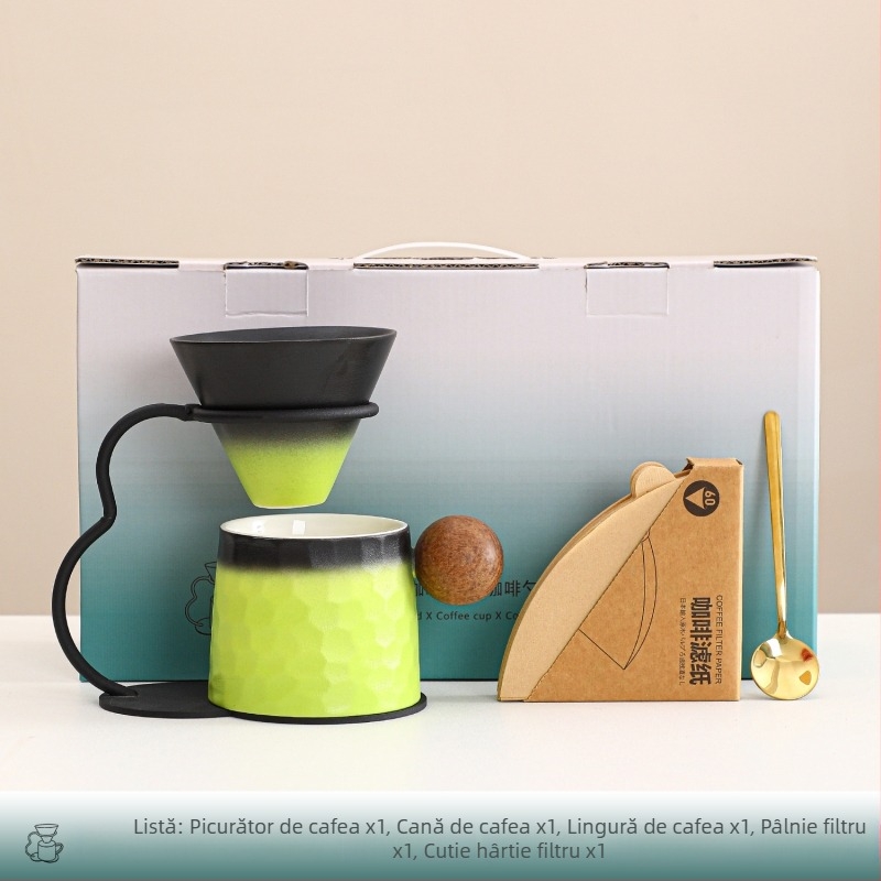 Set de cești pentru cafea cu infuzie manuală, pentru casă și pentru călătorii în aer liber; cadou de ziua de naștere și pentru mutare în casa nouă; suvenir de afaceri