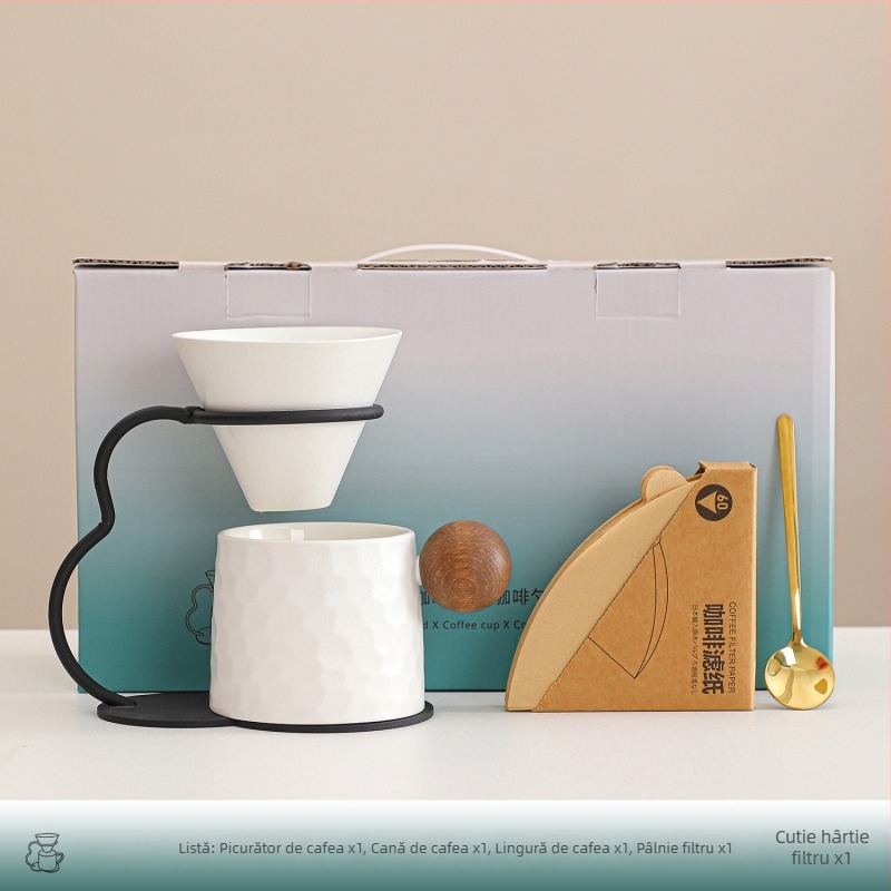Set de cești pentru cafea cu infuzie manuală, pentru casă și pentru călătorii în aer liber; cadou de ziua de naștere și pentru mutare în casa nouă; suvenir de afaceri