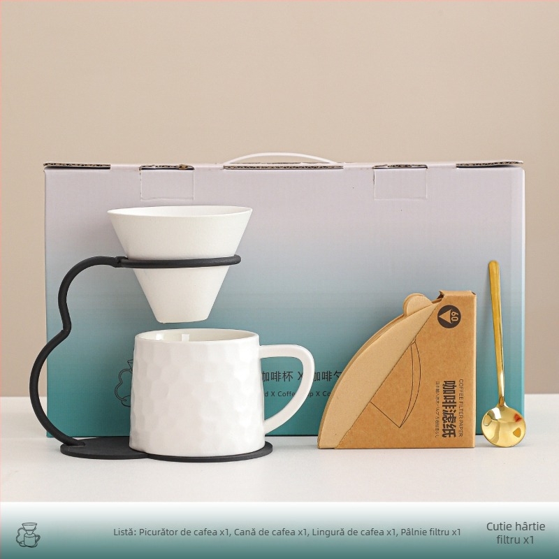 Set de cești pentru cafea cu infuzie manuală, pentru casă și pentru călătorii în aer liber; cadou de ziua de naștere și pentru mutare în casa nouă; suvenir de afaceri
