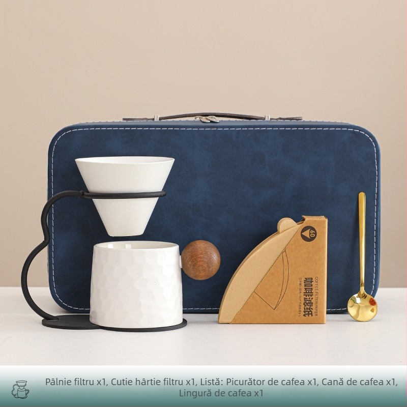 Set de cești pentru cafea cu infuzie manuală, pentru casă și pentru călătorii în aer liber; cadou de ziua de naștere și pentru mutare în casa nouă; suvenir de afaceri