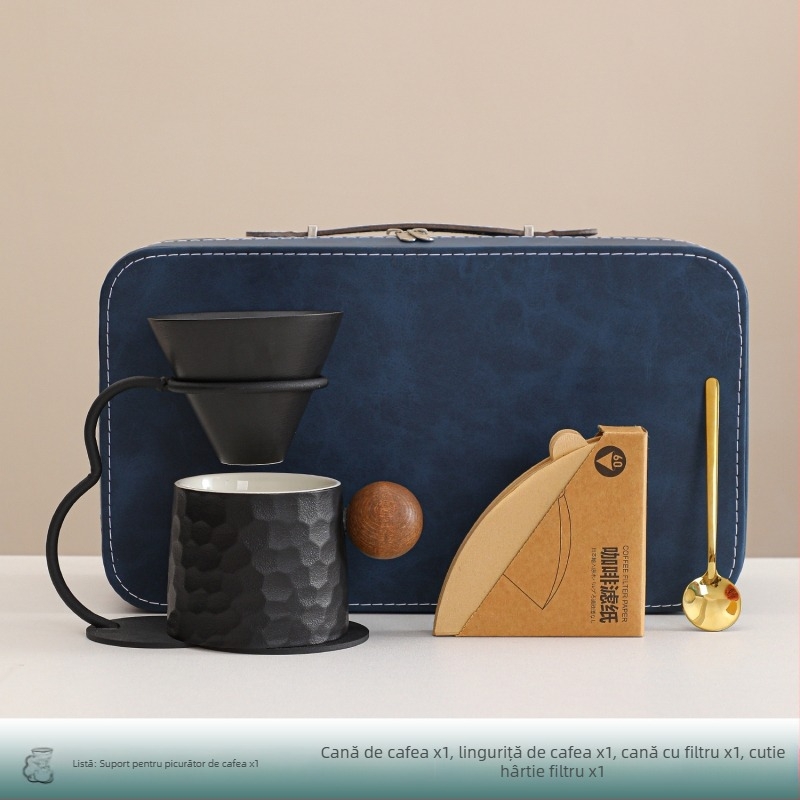 Set de cești pentru cafea cu infuzie manuală, pentru casă și pentru călătorii în aer liber; cadou de ziua de naștere și pentru mutare în casa nouă; suvenir de afaceri
