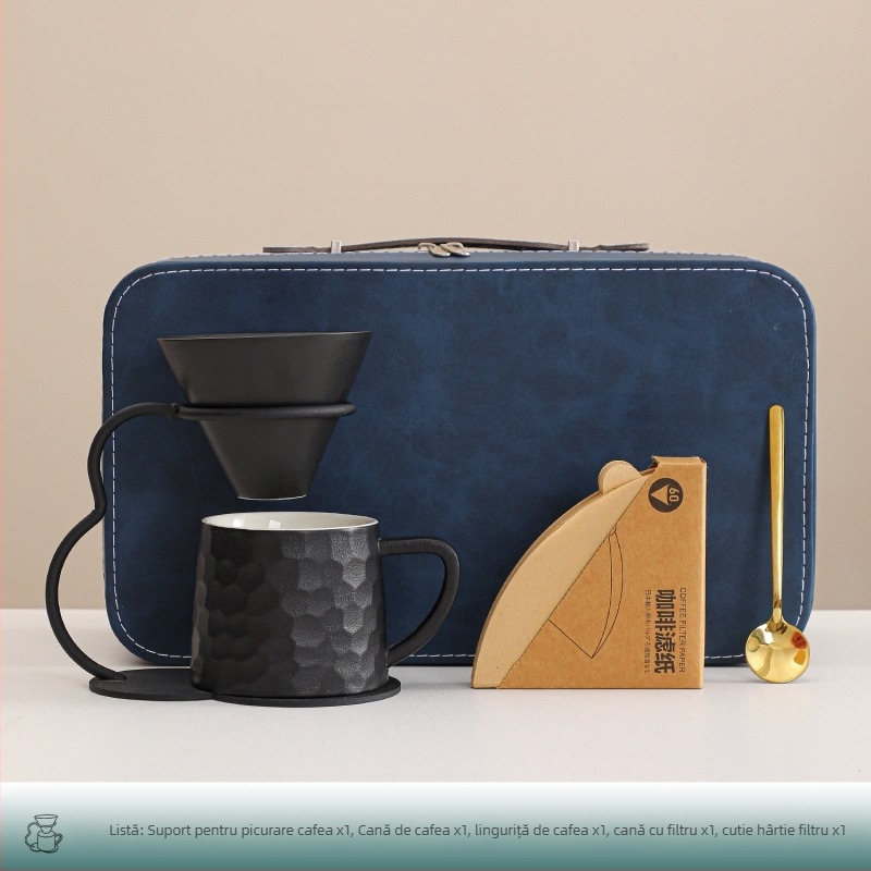 Set de cești pentru cafea cu infuzie manuală, pentru casă și pentru călătorii în aer liber; cadou de ziua de naștere și pentru mutare în casa nouă; suvenir de afaceri