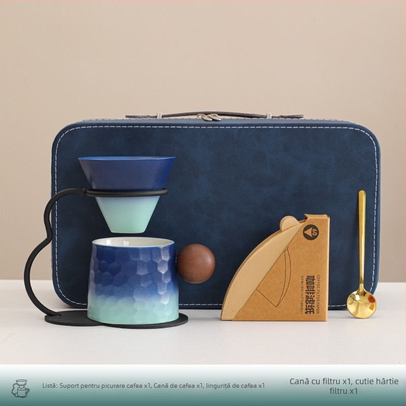 Set de cești pentru cafea cu infuzie manuală, pentru casă și pentru călătorii în aer liber; cadou de ziua de naștere și pentru mutare în casa nouă; suvenir de afaceri