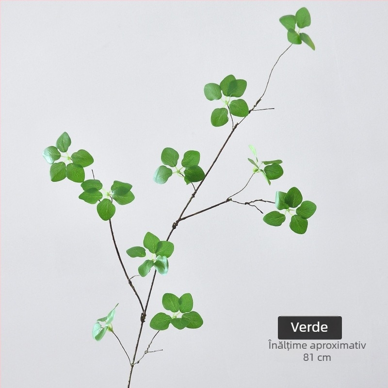 Plantă artificială cu frunze de lotus, în ghiveci, floare de mătase, decor interior modern minimalist, ramuri de viță, înălțime 30–100 cm