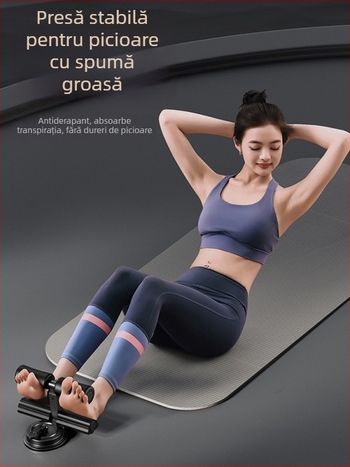 Dispozitiv de asistență pentru exerții de abdomene cu ventuze duble mari, pentru arderea grăsimilor și întărirea abdomenului