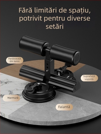 Dispozitiv de asistență pentru exerții de abdomene cu ventuze duble mari, pentru arderea grăsimilor și întărirea abdomenului