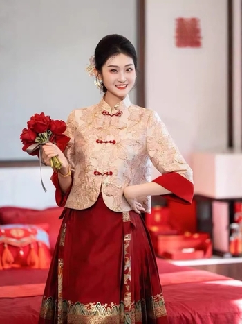 Ținuta de nuntă în stil chinezesc pentru femei, Rochie Xiuhe, elegantă pentru logodnă și banchet
