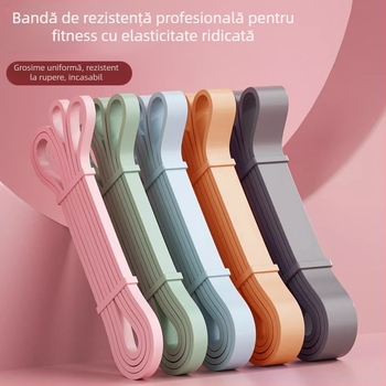 Bandă de rezistență din silicon pentru antrenament complet de forță și întindere, exerciții de yoga pentru spate, picioare și fesieri