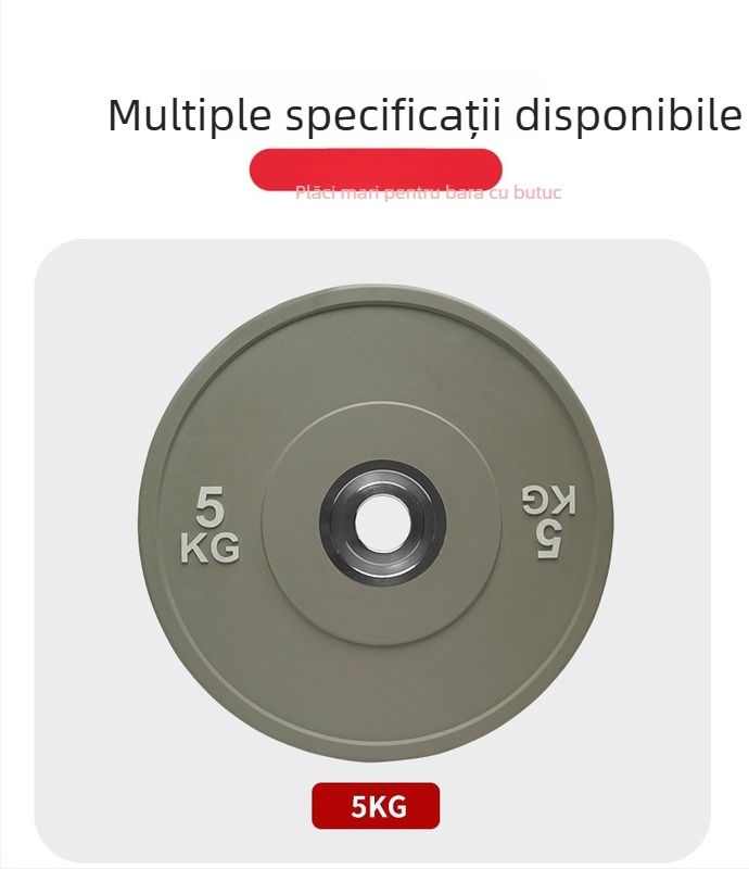 Discuri pentru halteră din cauciuc integral, cu gaură mare, colorate, pentru antrenament de forță și cardio, utilizare dublă, anti-alunecare, dezvoltare musculară