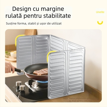 Protecție pentru stropi de ulei la aragaz din folie de aluminiu – izolație termică, durabilă
