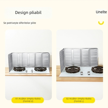 Protecție pentru stropi de ulei la aragaz din folie de aluminiu – izolație termică, durabilă