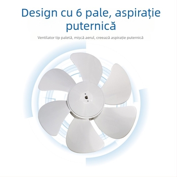 Yue Niu Ventilator de evacuare cu fereastră pentru baie și bucătărie, ventilație pentru casă, montaj suspendat sau pe perete, zgomot redus