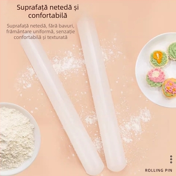 Rulou din plastic PP, set de trei piese, antiaderent, alimentare, covorașe pentru întinderea aluatului pentru foi de gyoză