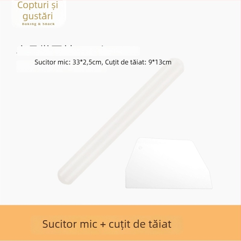 Rulou din plastic PP, set de trei piese, antiaderent, alimentare, covorașe pentru întinderea aluatului pentru foi de gyoză