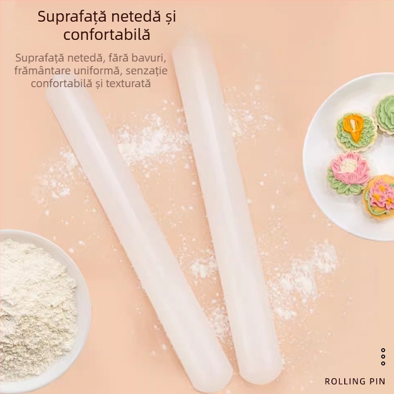 Rulou din plastic PP, set de trei piese, antiaderent, alimentare, covorașe pentru întinderea aluatului pentru foi de gyoză