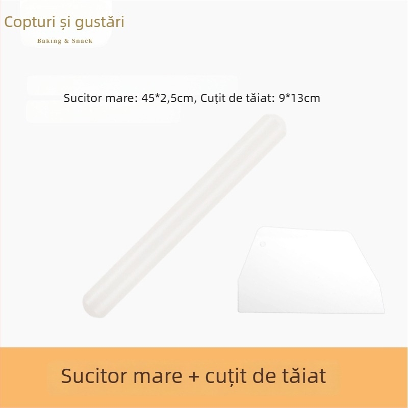 Rulou din plastic PP, set de trei piese, antiaderent, alimentare, covorașe pentru întinderea aluatului pentru foi de gyoză