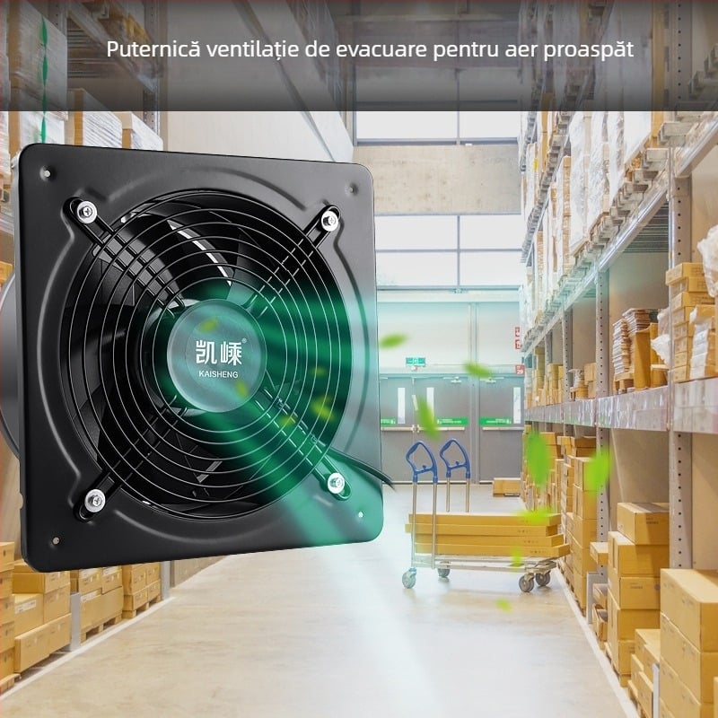 Ventilator puternic de evacuare pentru bucătărie, 6–12 inch, ventilație silențioasă, ventilator de evacuare pentru fereastră, 10 inch
