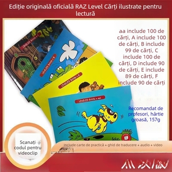 Cărți ilustrate în limba engleză, cu pix de citire, colecție de niveluri A-Z