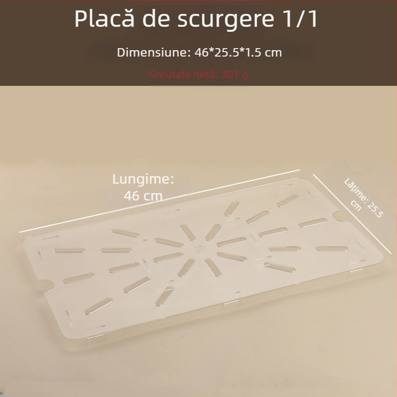 GN bazin de scurgere cu placă izolatoare pentru fructe și legume