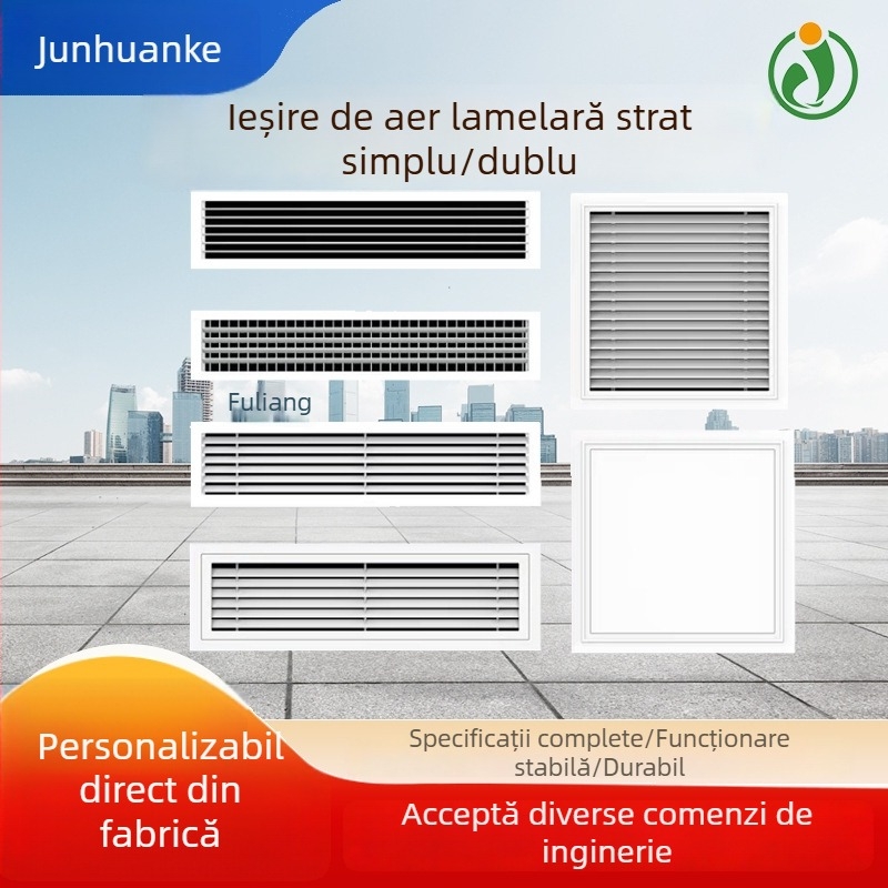 Cap circular din aliaj de aluminiu pentru grilă de ventilație ABS, lamelă simplă