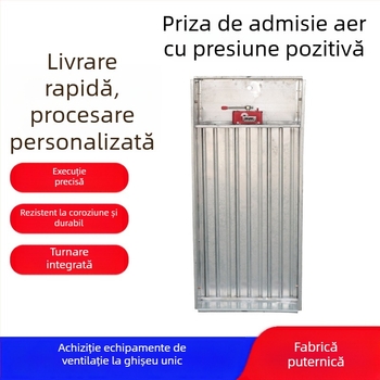 Ieșire de aer galvanizată cu presiune pozitivă, control electric de la distanță, evacuare fum cu mai multe palete pentru casa scărilor din supermarket