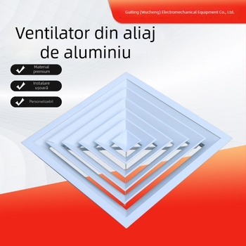 Grilă de ventilație din aliaj de aluminiu, rezistentă la ploaie, lameli simple și duble