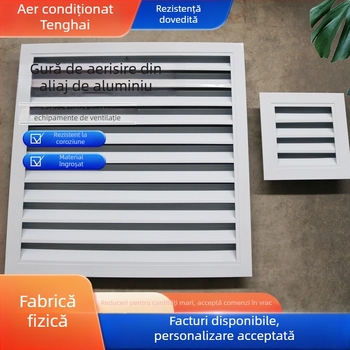 Orificiu de aer din aliaj de aluminiu cu lamele, rotund sau pătrat, cu un singur strat sau dublu pentru climatizare centrală