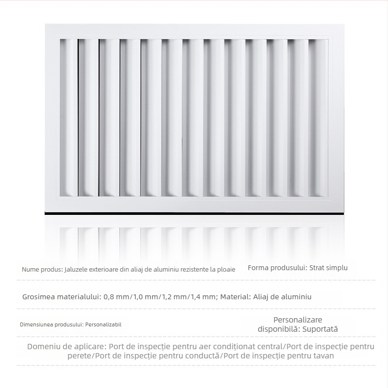 Jaluzele din aluminiu pentru perete exterior, rezistente la ploaie, ventilație exterioară