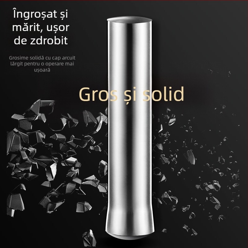 Mojar din oțel inoxidabil 304, cu pistil, vas de măcinare pentru uz casnic